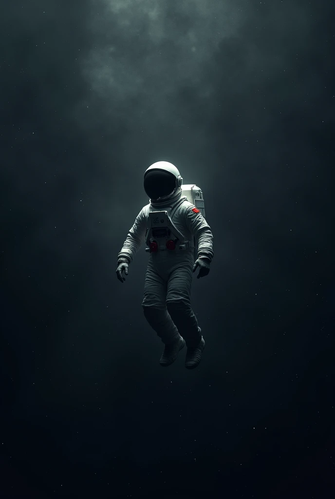 Man in the emptiness of space 