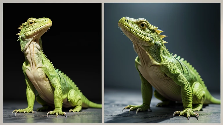 create an image of a cartoon lizard