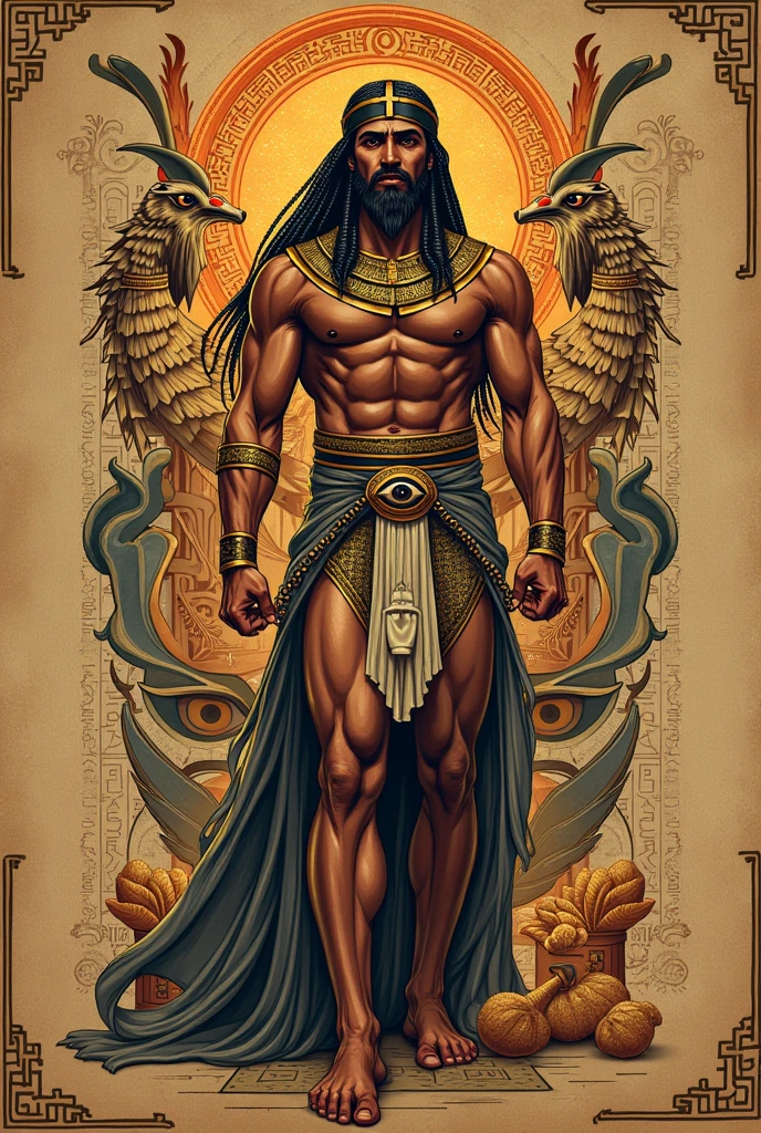 Egyptian themed tattoo