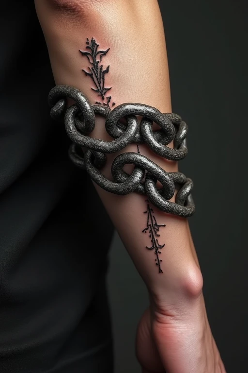Wraped Chain tattoo, forearm, forearm tattoo, only chain, only forearm