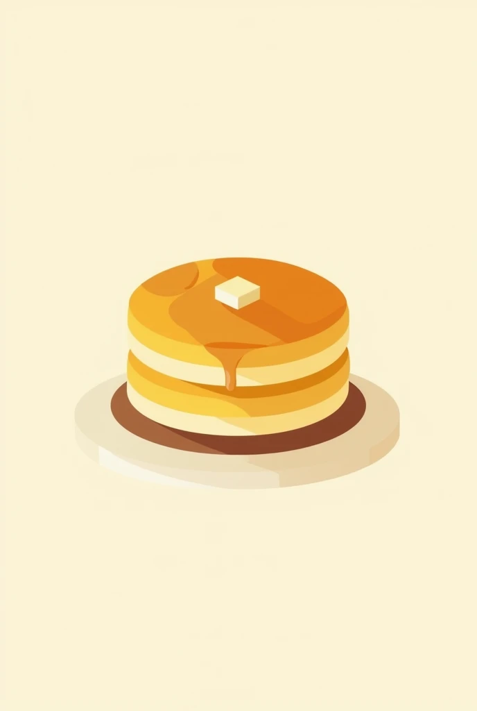 logo of a pancake company, It has to be a stack of three pancakes without a face and in a minimalist style but with colors