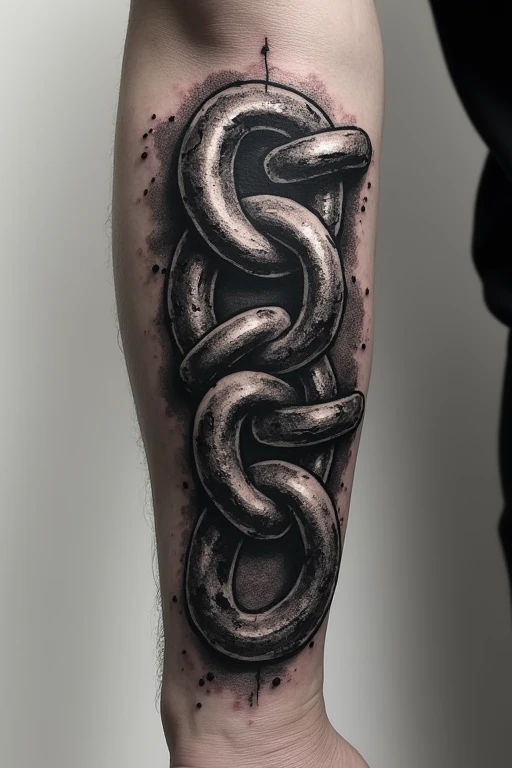 Wrapped Chain tattoo, chain wrapped forearm tattoo, only forearm