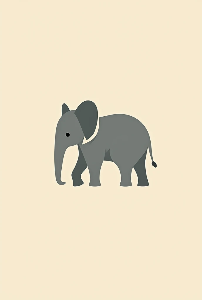 elephant logo, flat design