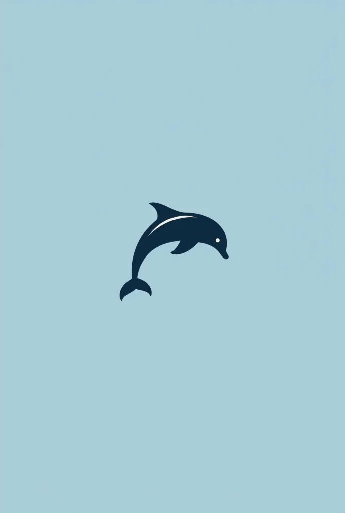 dolphin logo, flat design