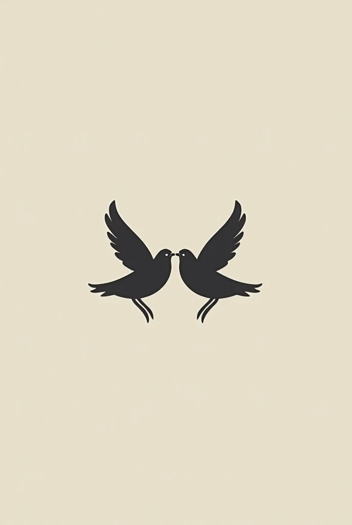 birds logo, flat design