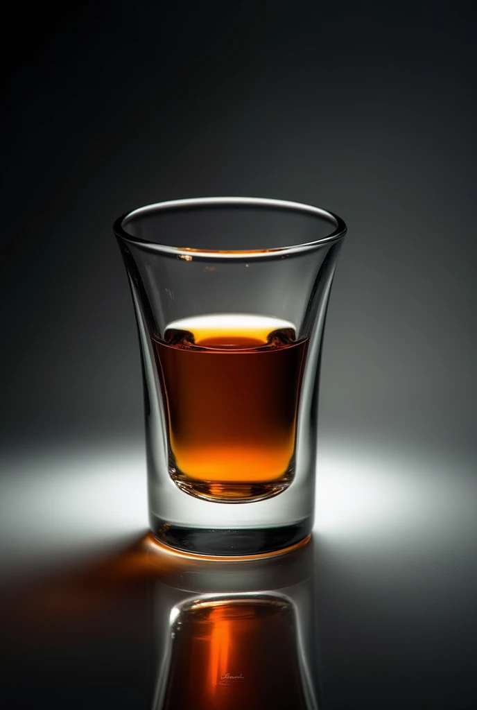 Generate a photo of a shot of alcohol