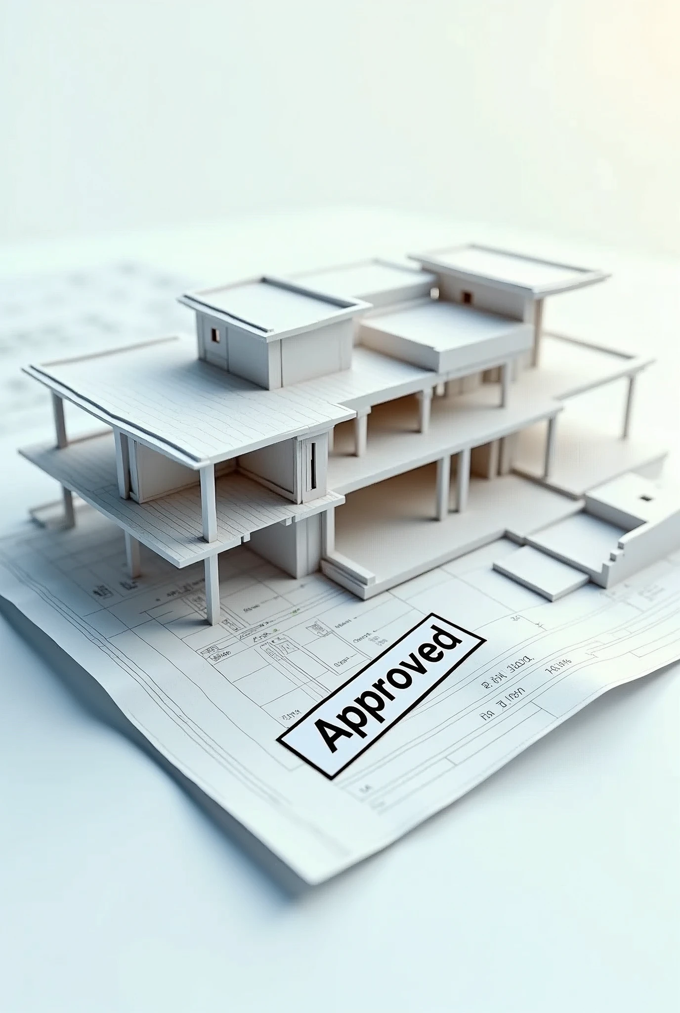 ARCHITECTURAL PLAN IN WHICH THE MODEL OF THE SAME IS VISUALIZED WITH A SIGN THAT SAYS APPROVED IN THE LOWER RIGHT CORNER