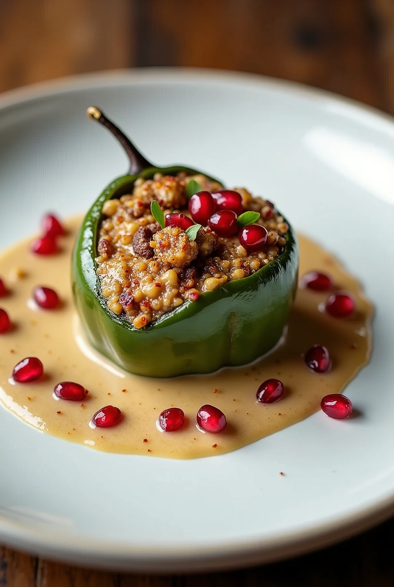 Chile enogada on a white plate