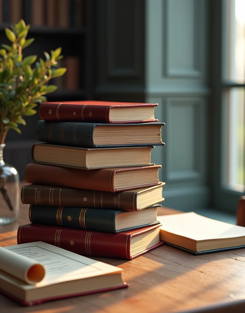 An image that represents continuous learning or professional development, like a stack of books, a seminar, or a certificate of achievement