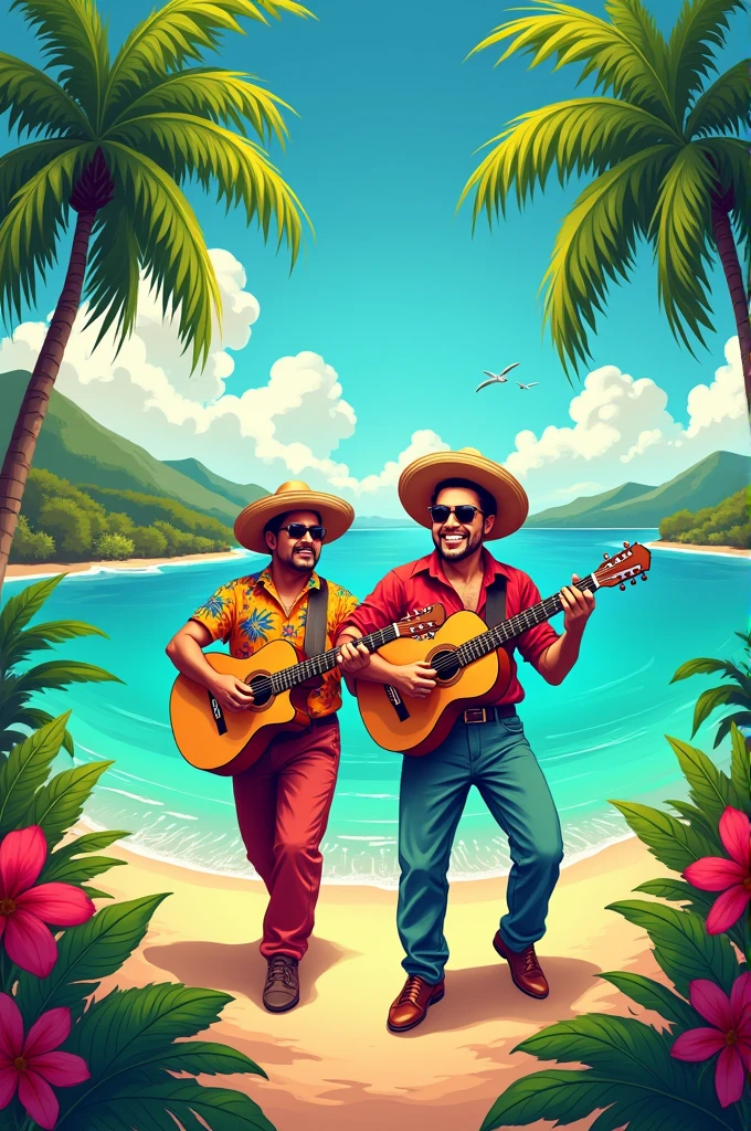 Letras para grupo músicas que diga lo siguiente 
“🏝️Los Primos y Su Marea Tropical 🏝️”
