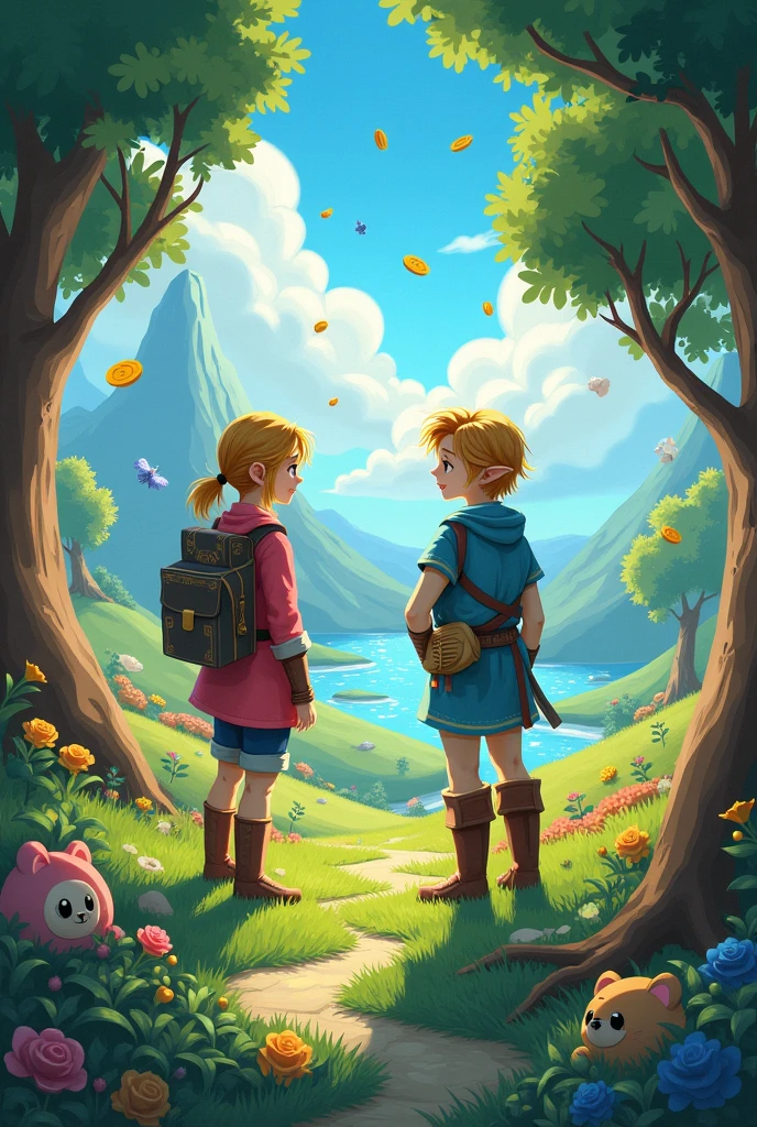 Zelda game background for a curriculum diptych