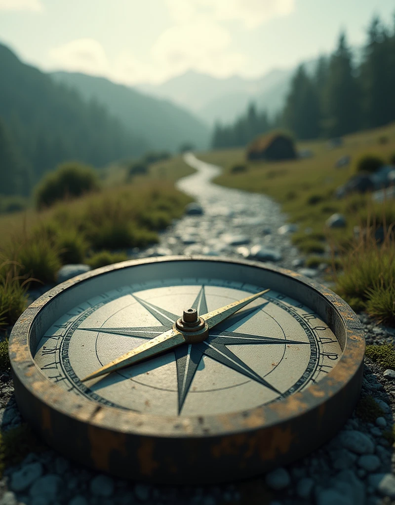 An image of a path or a compass, symbolizing planning and future goals.