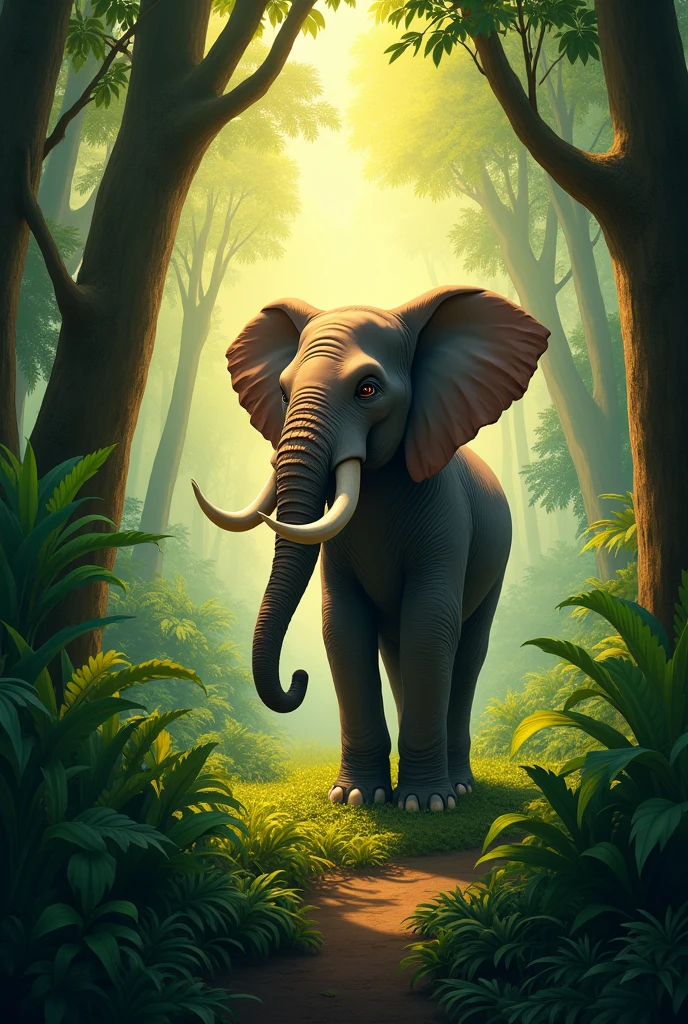 Once upon a time, in the heart of a dense jungle, there lived an elephant named Bheema.