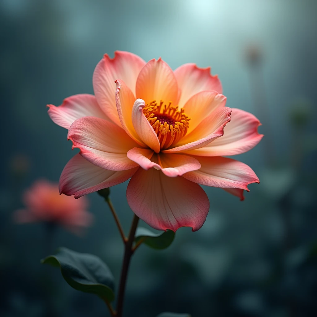 Mysterious Fog, flower photography, capturing nature's beauty, delicate petals, vibrant colors, intricate details, showcasing botanical diversity, evoking emotions, conveying serenity, expert composition, professional lighting, immersive floral portrait, timeless elegance, (best quality, masterpiece, photorealistic), very aesthetic, perfect composition, intricate details, ultra-detailed, vivid colors