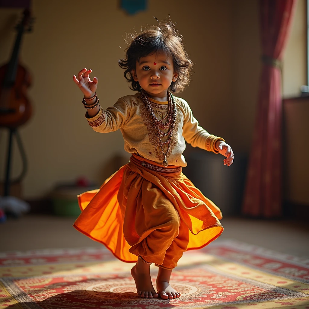 Indian boy dancing