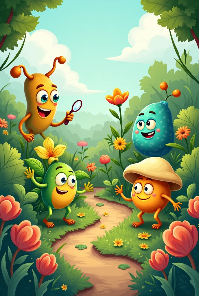 plant disease management, drawing for children