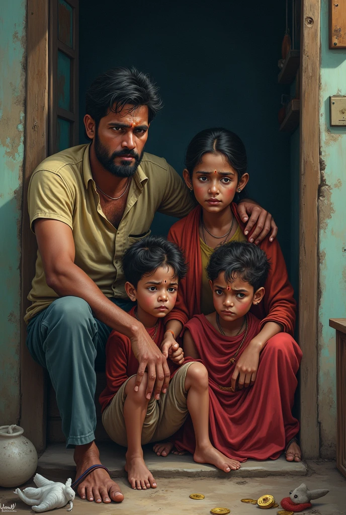 Indian Family in financial ruin