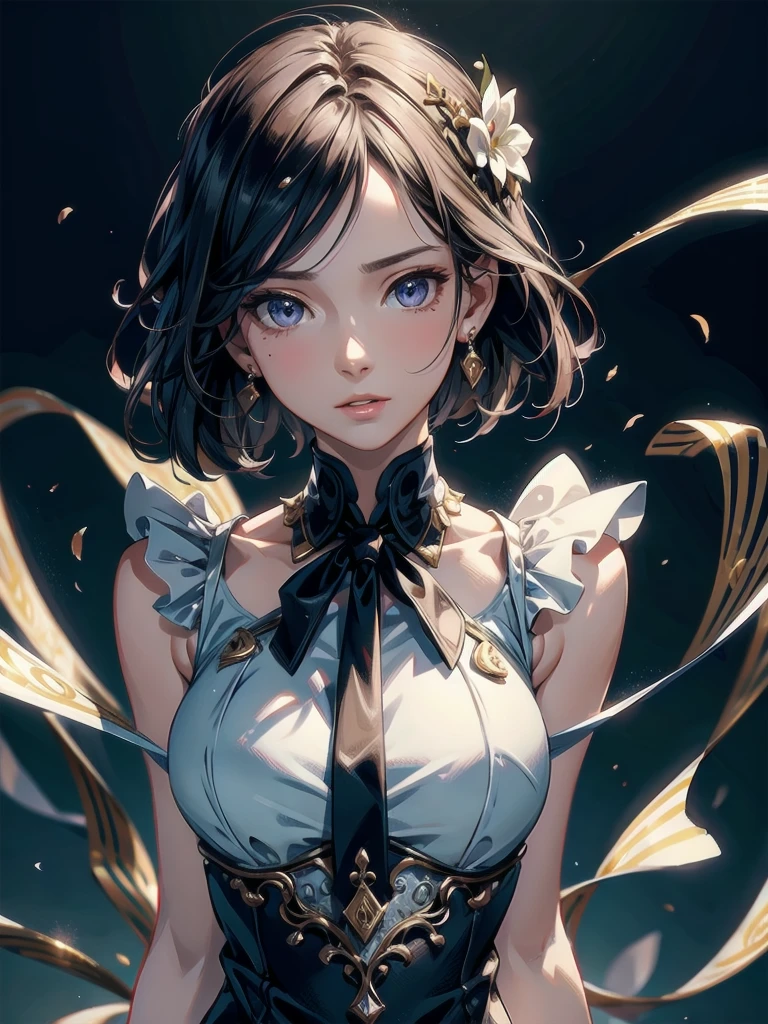 Cute Dragon Girl, Cute eyes, Cool look, Well-proportioned body、A little glamour、Beautiful breasts、Full Body Shot, Fascinating, Portrait Quality, 8K resolution, Rich details, Small round face, Maid, face with cupped hands, ,Represents medium , Fair skin, Mood Lighting, Wear a thin transparent cloth, Aperture F/1.2, Beautiful light background, nude, \]White mood,Large piercings on the nipples、beautiful shining black hair