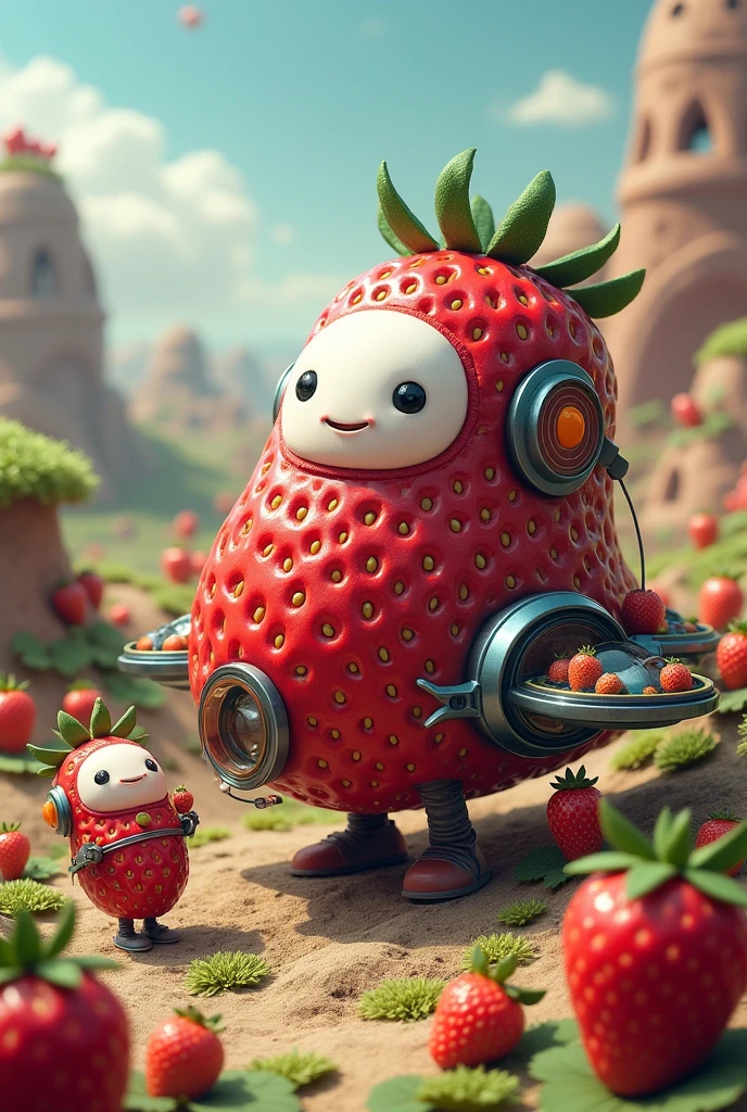 Planet where strawberries are building a spaceship