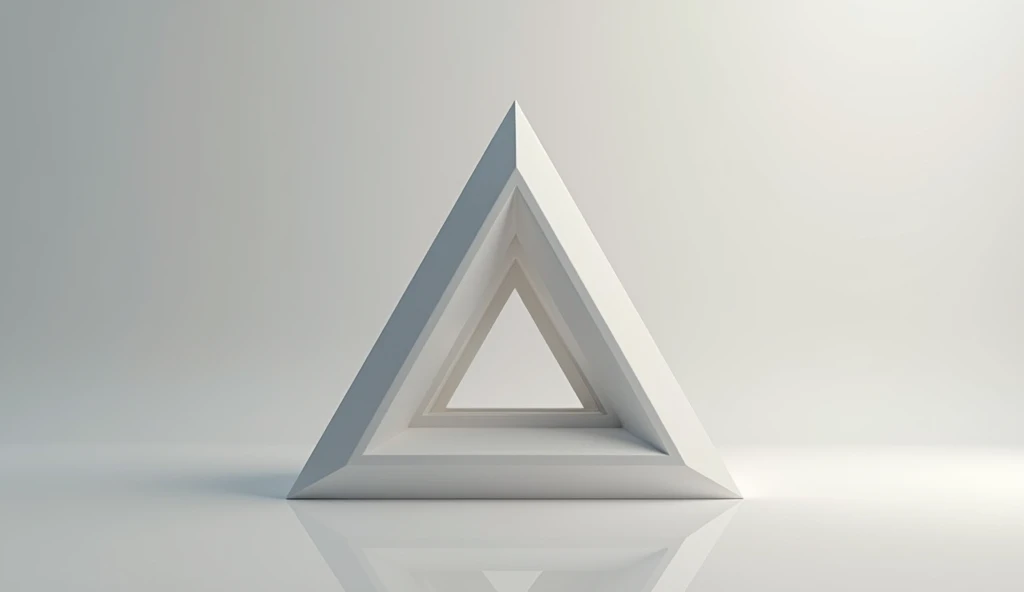 Symbol of a merkaba, two pyramids one inside the other in 3D, with clean background