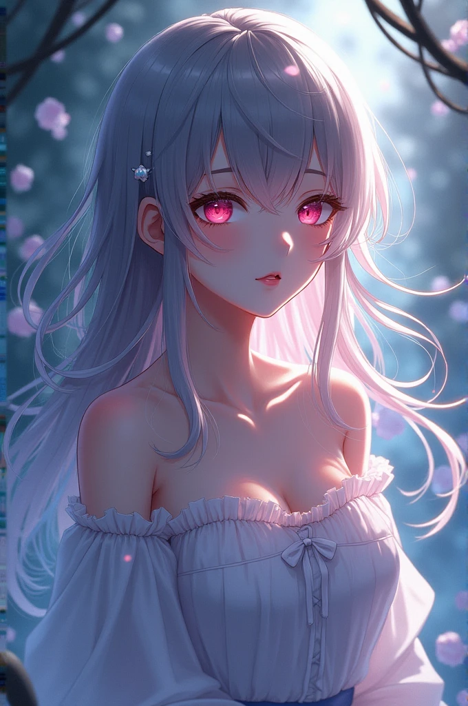 Create a youtube banner for (dirty pannel ) name which has has a beautiful anime girl lying .