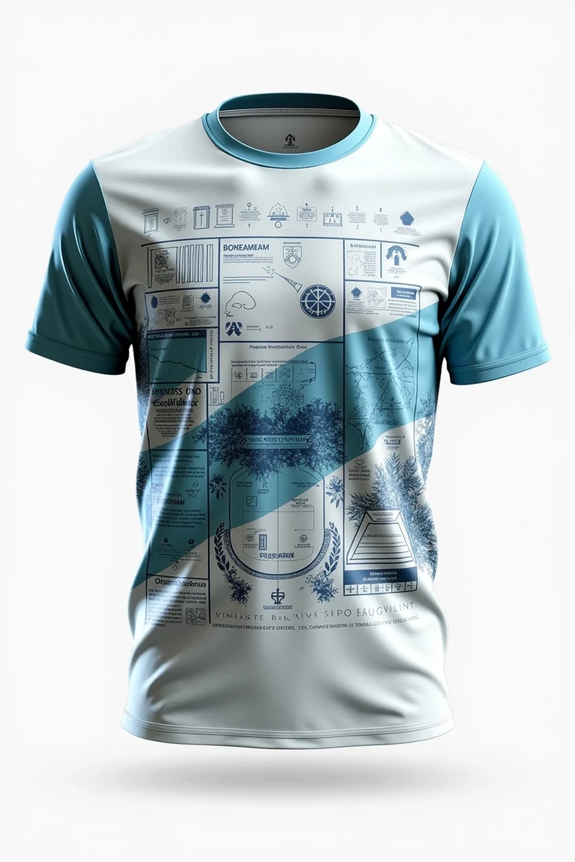 Create an image of a shirt for the Cartographic Engineering course at the university