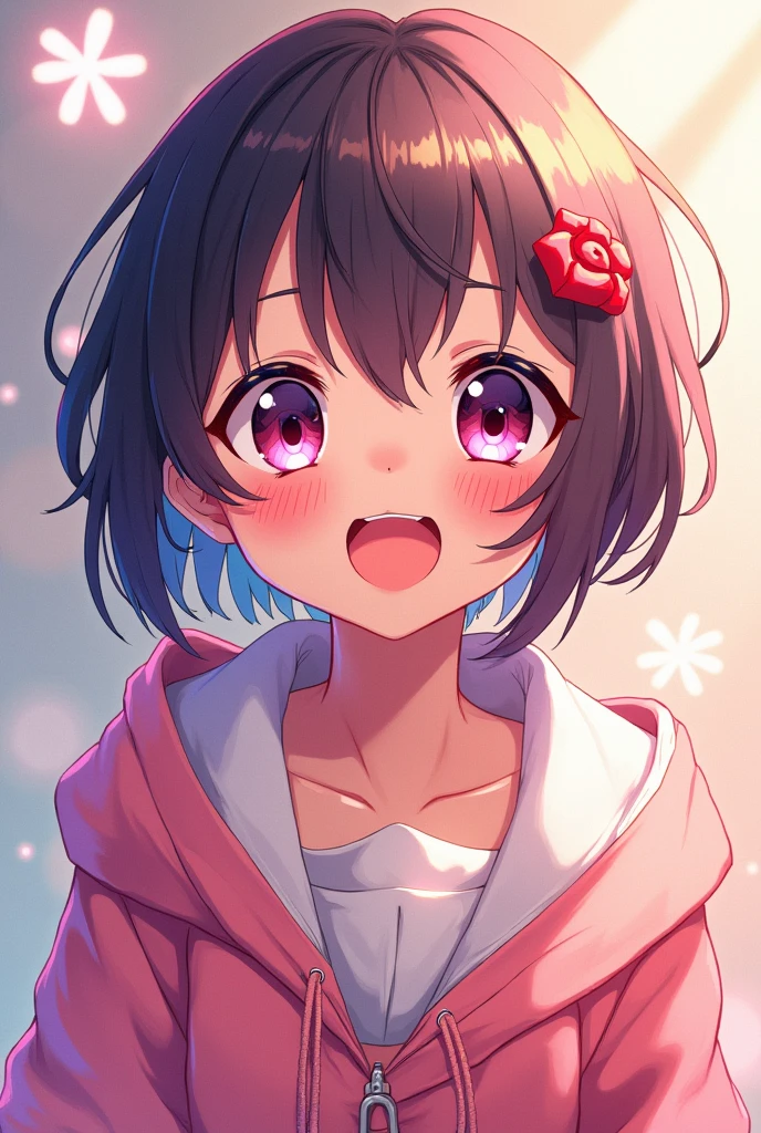 A very excited waifu , with big 