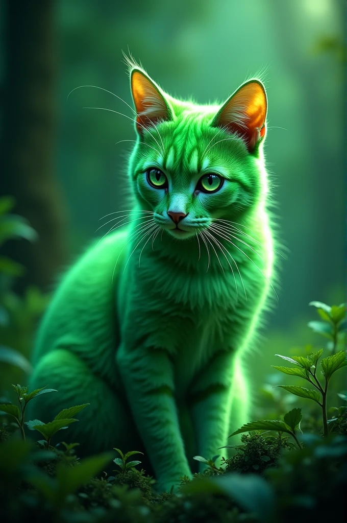 Green cat