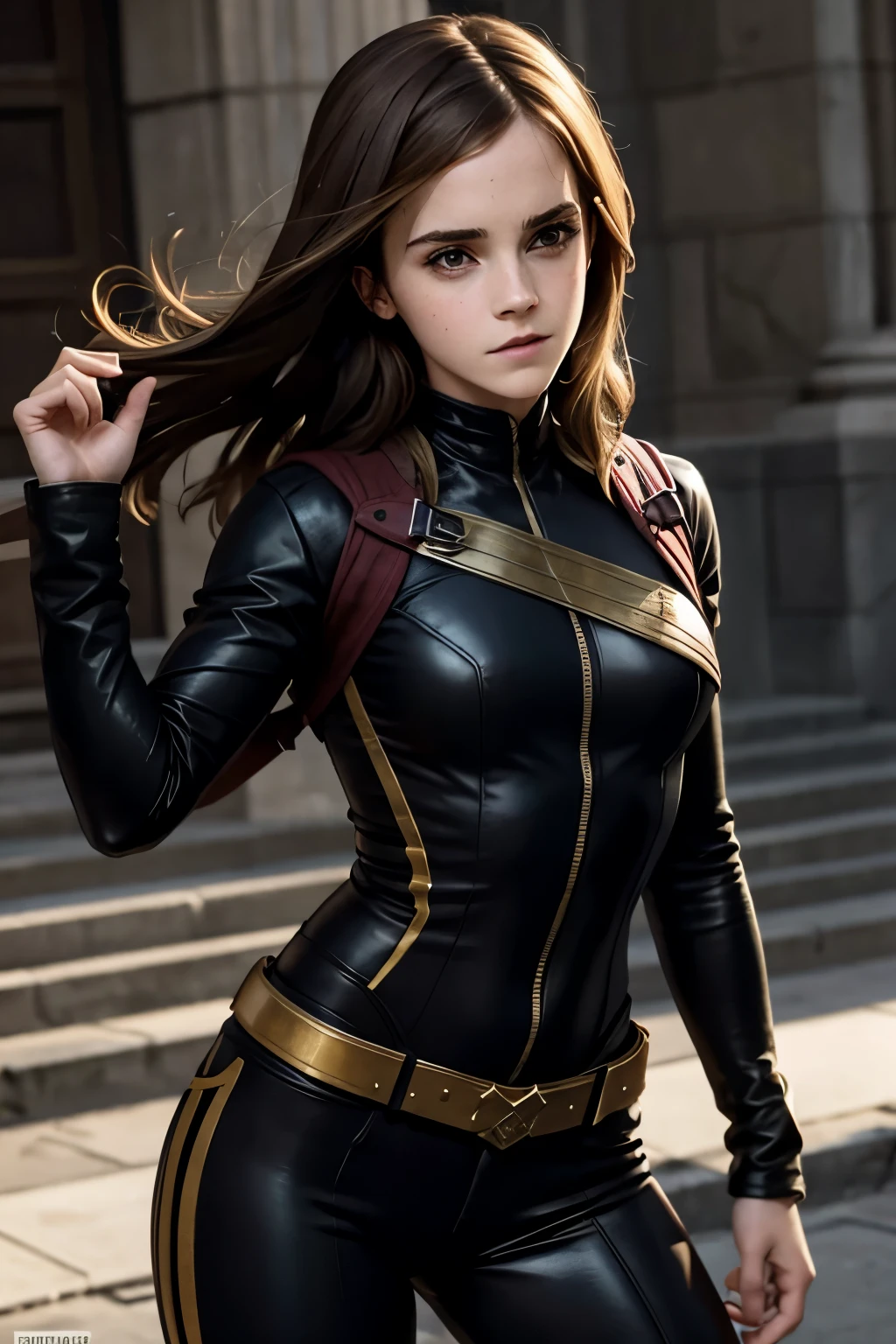 Emma watson, hourglass body, x-23 costume