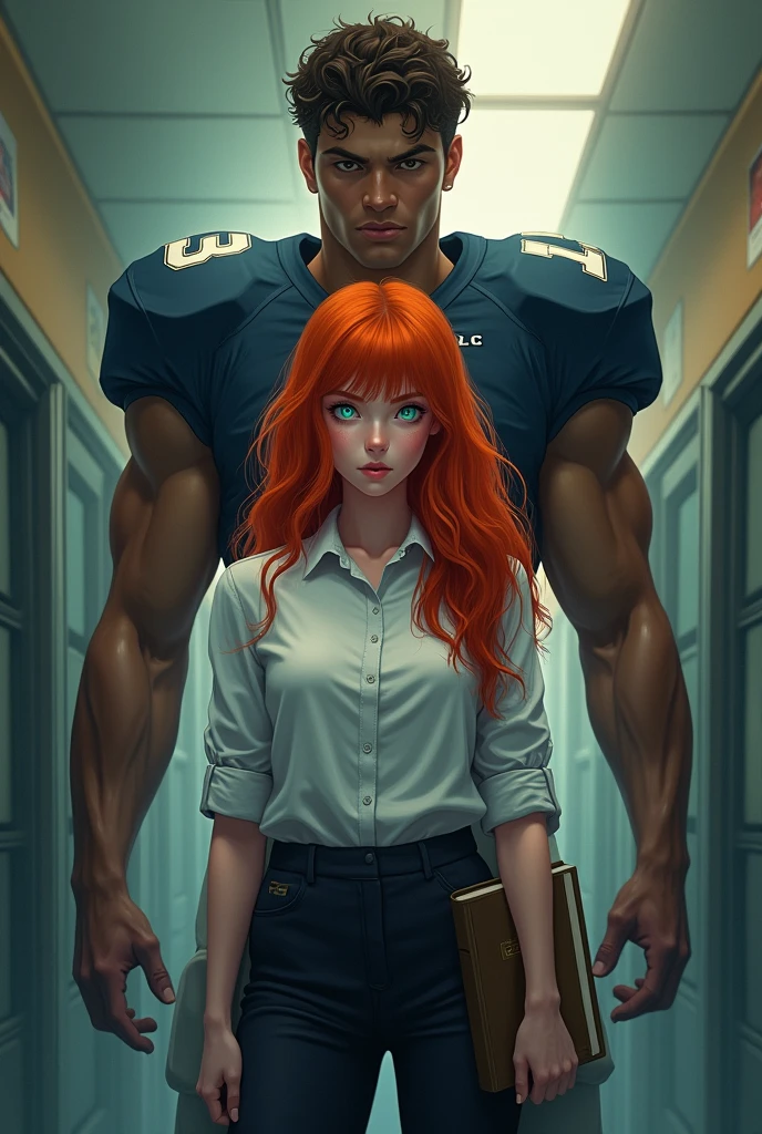 Image reelle avec tout les détails.
Au second plan Il y avait un brouillard vert et argent. Au premier plan dans une salle de classe une etudiante cheveux rouge,ondulé et longs avaient les mains attachées une cravate verte et grise elle a un regard de provocation face a son professeur.
Le professeur etait originaire de l'île de reunion teint mat cheveux noir typiquement reunionais. Il a un regard provocateur a l encontre de son eleve