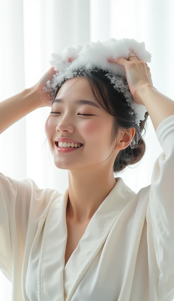 (highest quality、Masterpiece、8K、Highest quality、Hyperrealism、Award-winning works)、One woman、(nude:1.1)、(Close-up of face:1.1)、(Cleavage:1.1)、(face covered in semen:1.3)、Accurate anatomy、Natural Makeup、Ultra-high definition, lustrous, beautiful skin、(Ultra-high definition, radiant skin:1.1)、Ultra high definition glossy lips、Ultra-high definition beautiful teeth、(Simple pink background:1.1)