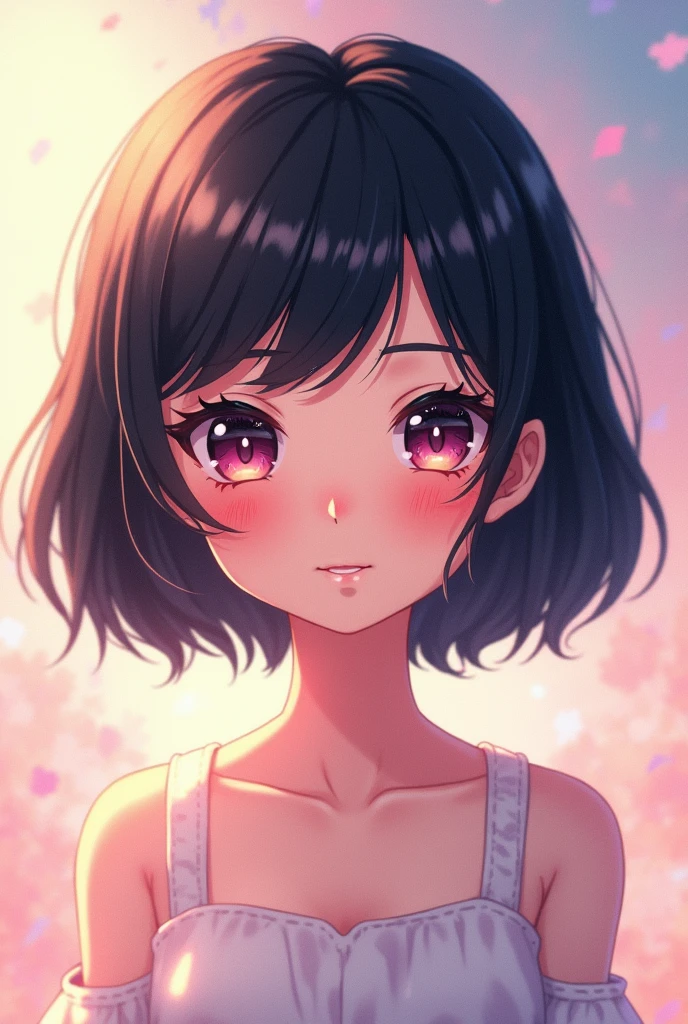 A girl with black bobbed hair
Anime
