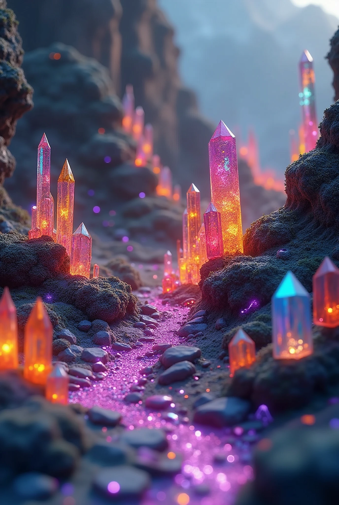 Sagittarius design ant hill, with colorful crystals, with some visual effects, fantasy, 3D , Hd, HdR , 4k upscale, v--4.