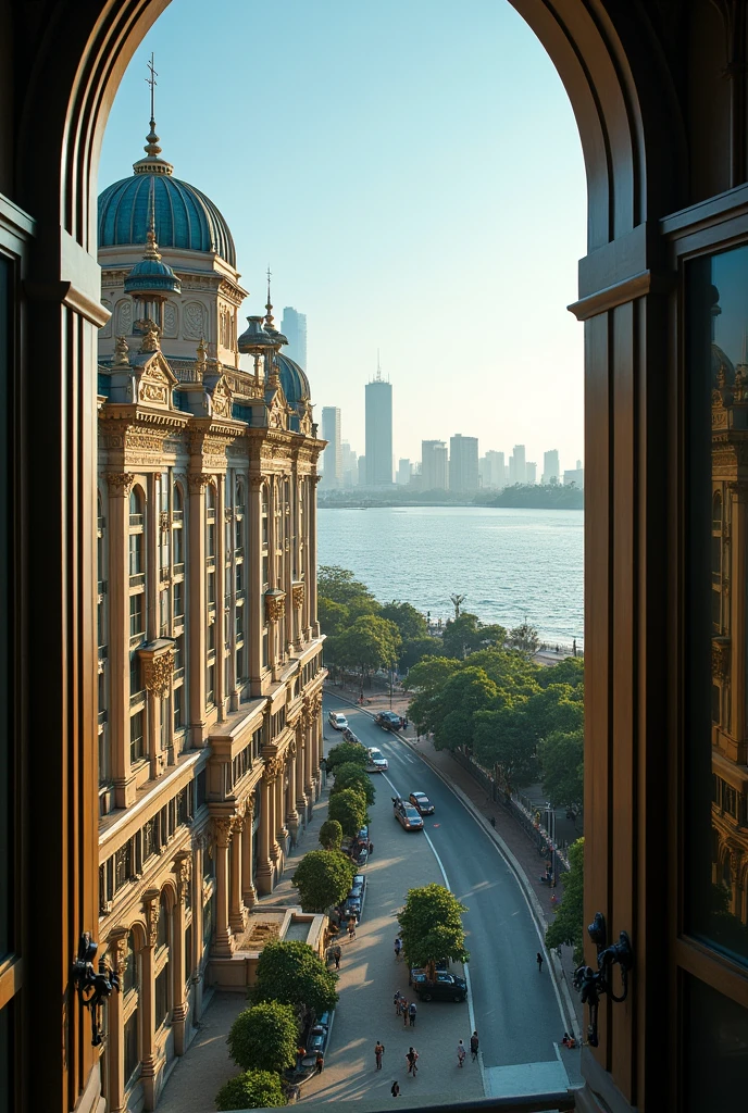 Mumbai taj hotel wonderful view, glass

