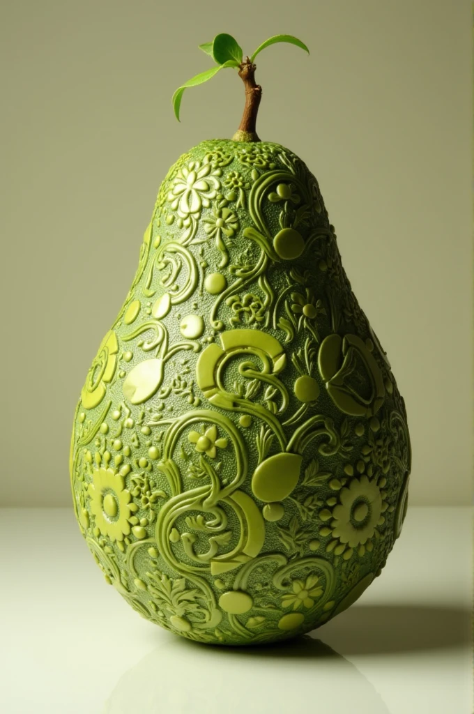 Thai-style carved avocado patterns