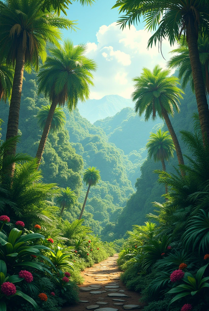Create an image related to reforestation of the jungle in Mexico