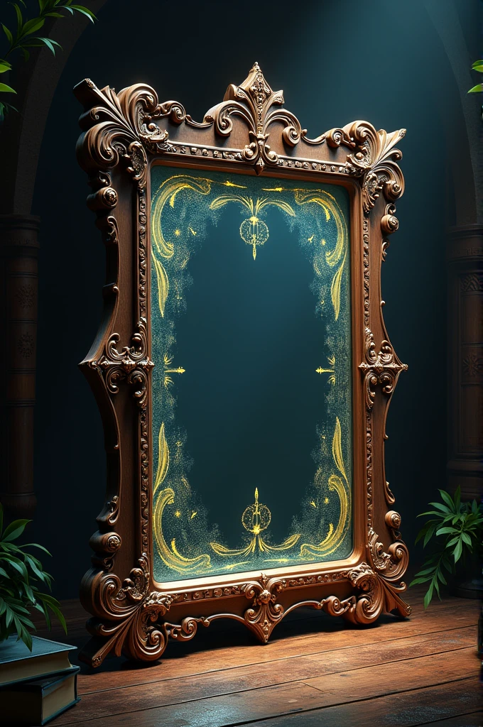 Create an image of a rectangular magic mirror 