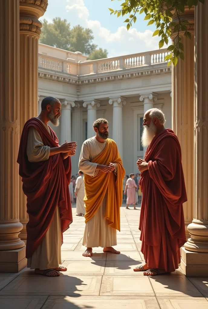 Alistotales Plato and Socrates talking