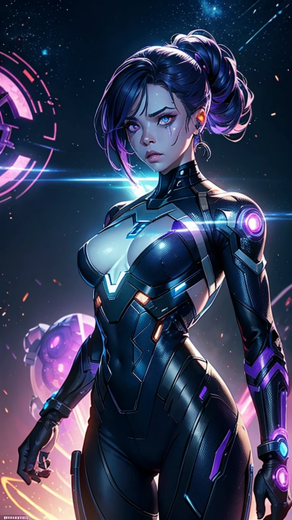Cyborg Modifications: Nebula’s body has been heavily modified with cybernetic enhancements by Thanos, her adoptive father. Each time she failed him, he replaced parts of her organic body with cybernetics, which caused her immense pain and resentment towards him.
