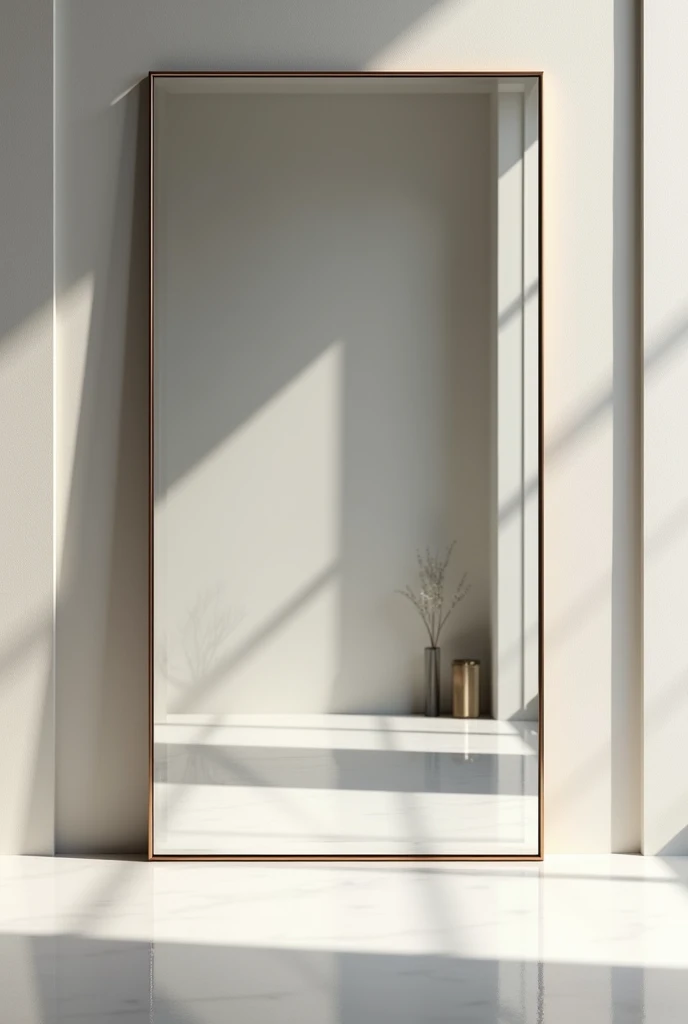 Create an image of a rectangular mirror from the front