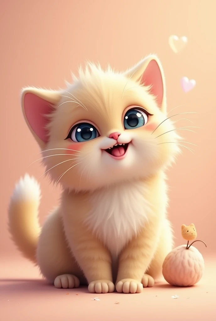 Cute cat smiling.