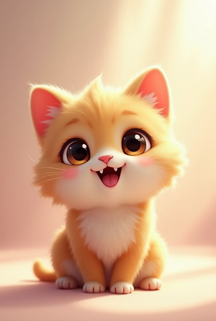 Cute cat smiling.