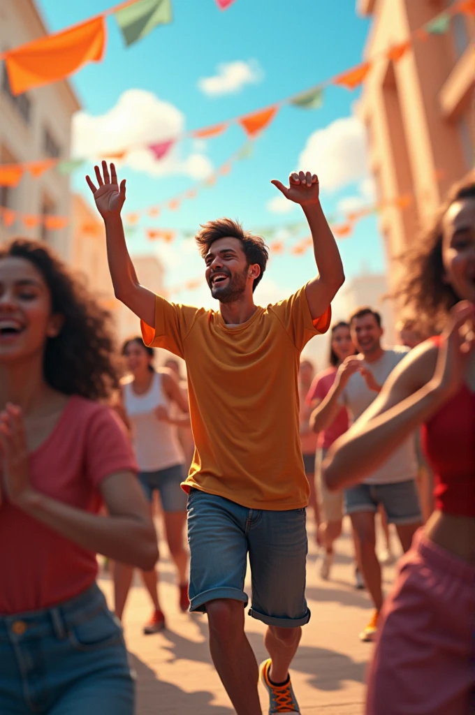Active break with chants