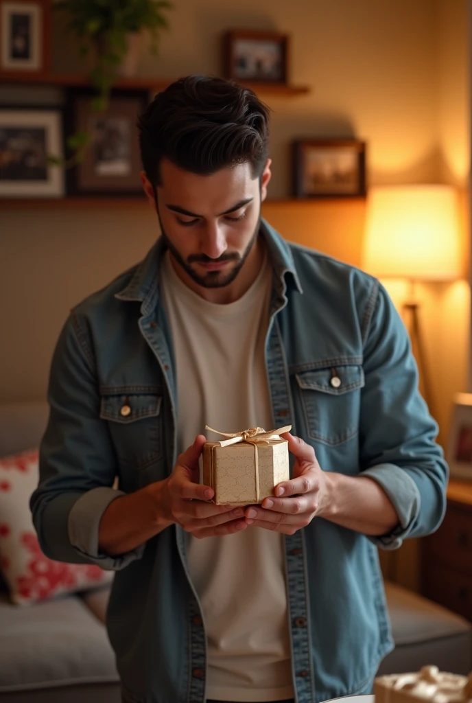 For his birthday, José Arnaldo receives a high-end mobile phone as a gift.