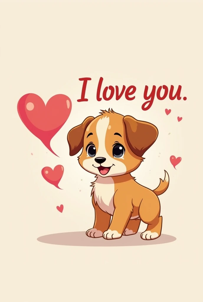 Cute puppy saying the name I love you meme