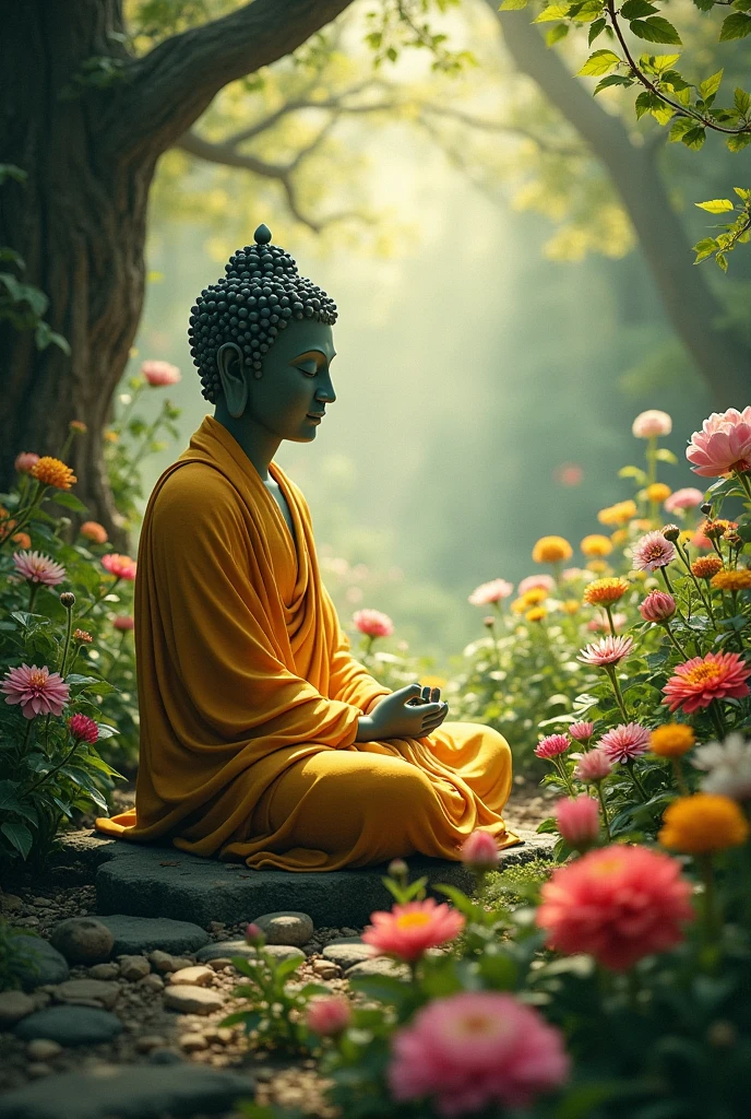 Buddha said, "This is your problem as well. The garden represents your life, and the flowers are the small joys you encounter. By chasing bigger joys, you have left behind the smaller joys. Your parents might not be as happy with a horse carriage as they would be if you spent time with them and cared for them. Your wife and children might be happier with your company and loving interactions rather than just a trip to a tourist spot.
