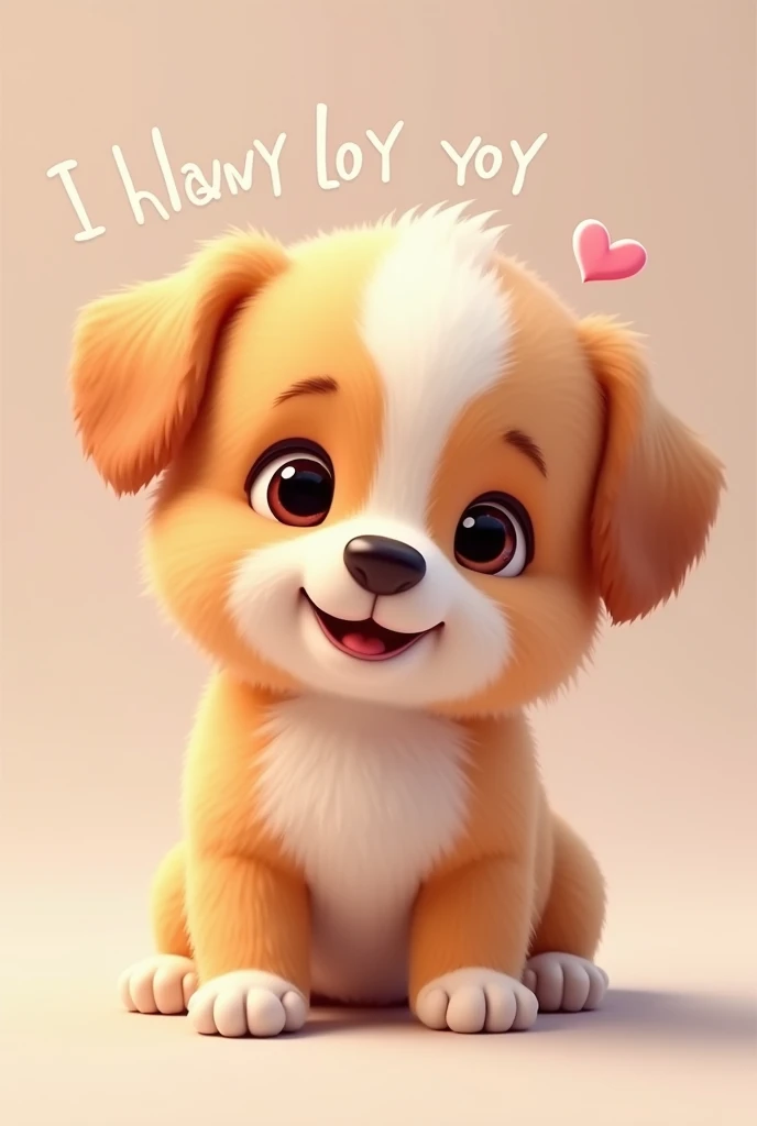 Cute puppy that says the meme name I love you