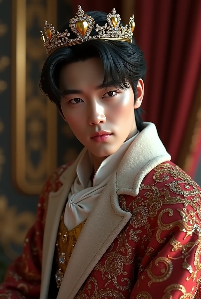 Stray Kids member Lee Know, with a prince outfit