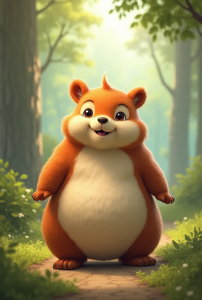 Make me a squirrel like it's a chubby bear