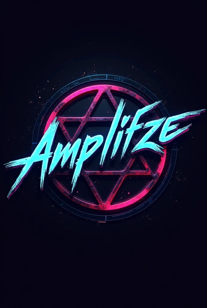Make a cyberpunk style logo for a influencer agency called 'Amplifize'